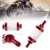 Onderdelen 8mm 5 Kleur CNC Aluminium Glas Motorfiets Gas Brandstof Benzine Oliefilter Moto Accessoires Voor ATV Dirt Pit Bike Motocros257K