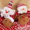 Juldekorationer Merry Candy Bag Elk Snowman Gåva för barn Tredimensionella Festival Party Decor Supplies