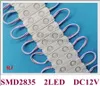 防水IP65インジェクションLEDライトモジュール小さなサインレターDC12V 45mm x 13mm x 5mm SMD 2835 2 LED 1Wレンズ