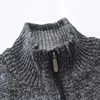 Hommes automne épais mode affaires pull décontracté Cardigan marque Slim Fit tricots Outwear chaud hiver pull 210918