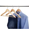 Natuurlijke houten kleerhanger jas hangers voor droge en natte dubbele doek Doel rek antislip opslag houders leverancier