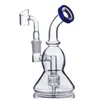 5,5 pulgadas Negro Bule Forma de calabaza Mini Bubbler Tire Glass Bong 14,4 mm Banger para Dab Rig mini bubbler negro