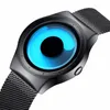 Zegarek megalitowy moda swobodne zegarki Mężczyźni 3D Creative Waterproof Analogood Watch zegar czarny stal ze stali nierdzewnej nadgarstka 9007237