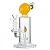 Unieke 5mm Dikke Vorm Perziken Meerdere Kleuren Waterpijpen Douchekop Perc Waterleidingen Olie Dab Rigs 14.5mm Vrouwelijke Joint Met Glazen Kom