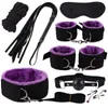 Kit de sexe Bondage 11 pièces ensemble de jeux pour adultes menottes menottes fouet corde bandeau pour Couples jouets érotiques produits SM