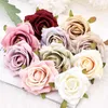 30 stks witte roos kunstmatige zijde bloem hoofden decoratieve scrapbooking voor thuis bruiloft verjaardag decoratie nep roze bloemen 210925