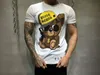 Plein Bear футболка PP Mens Designer Tshirts Front Clothing Мужская страза График с графическим футболкой с печено