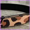 Nya Leopard Print Belt Fashion Women Belts Designer Mens Business Belt Reversible Letters Needle Buckle Midjeband Designers Casual282G