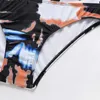 女子水着女性のパオタン2022夏のファッショントレンドビキニセクシークロススプリットウーマンスイートファッショナブルな色印刷ミッドウェイスト