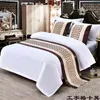 Blue Palindrome lattice Bed Table Runner Chinese Style Bed Flag el Cupboard Bedding Decor for Home Parlor Wedding Room 211117