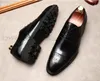 Mode hommes chaussures habillées formelles mariage bureau Brogue mâle Oxfords chaussures en cuir véritable noir fête à lacets chaussures automne printemps