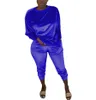 Velvet Classic Long Sleeve Sweatshirt Tunic And Joggers Pants Casual Tracksuit Women Two Piece Lounge Wear Set 210525