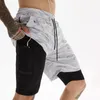 Sports Running Shorts for Mens Fitness Clothing Plus Size Men Half Pants Summer Casual Double Layer Outerwear Clothes Wholesale