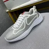 2021 Mannen Fiets Stof Sneakers Top Kwaliteit Mesh Rubber Trim Platte Schoenen Runner Trainers Zwart Wit Lace-Up Nylon casual Schoen 309