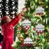クリスマスの装飾未完成の樹脂漫画家族の靴下像クリスマスツリーぶら下がっているペンダント暖かい季節の家の飾りDHL