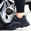 2022 bottes de travail sécurité chaussures à bout en acier hommes chaussures indestructibles chaussures hommes chaussures de sécurité anti-crevaison hommes bottes de randonnée hommes
