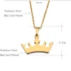 Roestvrij stalen ketting voor vrouwen Man Lover's Cartoon Crown Goud en Zilver Kleur Hanger Ketting Verlovingssieraden