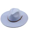 Fedora chapeau femmes hommes grand bord haut casquettes femme homme Jazz Panama casquette hommes dames grands chapeaux formels automne hiver en gros