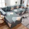 Geometrische Sofa Cover voor Woonkamer Stretch Gedrukt Bekleding Huisdieren Elastische stofdichte hoek L Vorm Chaise Longue Slipcovers 211116