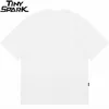 Hip Hop Streetwear Harajuku T-shirt Papatya Arı Mektup Baskılı Erkekler Pamuk Rahat Kısa Kollu Çiçek Tops Tees Turuncu 210716