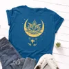 2021 Nowy Lotus Women Tshirt Cotton Casual Śmieszne T Shirt Girl Krótki Rękawicowy Femme Harajuku T Shirt Kobiety Topy Y0629