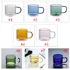 250ml Wine Glasses Drinking Tumbler Whiskey Cup Coffee Juice Water Cups Tea Creative Mug Double Bottom Glass Mugs For Home w-01251