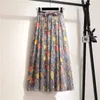 TFETTERS 22 Color Chiffon Floral Long Skirt Spring/summer Bohemian High Waist Beach Womens Clothing 210629