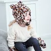 Guanti invernali per cappelli da bambino Leopard Faux Fur Infant Bonnet Cappelli per bambini Cappellini con paraorecchie Berretto per bambini Berretto per ragazza Ragazzo 1-4Y