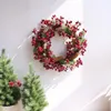 Fiori decorativi Ghirlande Flone Christmas Berry Wreath Pianta artificiale Vite Natural Pine Fruit Simulation Garland Home Door Decor