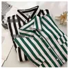 Fashion Womens and Blouses Elegant Striped Blouse Chemit Long Sheve Women Shirts Plus Taille Tops 1728 50 210415