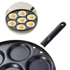 Pannor 7 hål stekpanna slitstemtent värmebeständig äggpannkakor biffpanna matlagning skinka frukost maker kök accessoarer296g
