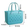 2021 new Storage Bags Large Captity Beach Color Summer Imitation Silicone Basket Creative Portable Women Totes Bag1