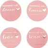 500pcs Roll 1.5inch Love Heart Paper Adhesive Stickers Gift Box Baking Envelope Bag Party Label Decor