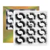 Thick Curly 3D Mink False Eyelashes Extension 12 Pairs Set Messy Crisscross Hand Made Reusable Multi-layer Fake Lashes Makeup For Eyes DHL
