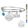 silver graduation bracelet