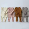 Autunno inverno Abbigliamento per bambini per 0-5 anni Neonata Ragazzo Vestiti Maglione caldo + pantaloni Abiti per bambini Pigiami per bambini Vestiti per bambina G1023