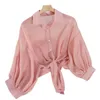 Dames Blouses Shirts Dames Casual Basic Summer Blouse Top Shirt Chiffon Half Mouwen Plus Size S ~ XXL