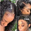 Brazilian Lace Frontal Wig 28 30 Inch Water Wave 13x4 Synthetic Lace Front Wigs For Women Deep Curly Glueless 180% Density