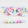 Joepeada 300Pcs/lots 12mm Round Silicone Teething Beads Food Grade Rodents For DIY Baby Necklace Teether 210909