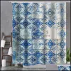 Aessories Home & Gardenyomdid Marble Pattern Waterproof Shower Curtains Geometric Bath Screen Printed Curtain For Bathroom Gift Navidad Drop