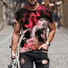 T-shirt da uomo 20221 T-shirt da uomo estiva 3D Auto Autostrada Motociclista Hip Hop Maglietta Tee Top T-shirt oversize per vintage C287a