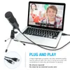 Condensatore Registrazione PC Laptop YouTube Video Chat Gaming Podcast Studio Microfono professionale USB con supporto