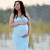 Abito da gravidanza sottile Fotografia Maternità Fotografia Puntelli Abiti premaman per servizio fotografico Abiti lunghi senza spalline Q0713