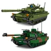 Militärserie Kampfpanzer Bausteine Leclerc Leopard 2A7+ Type 10 Challenger 2 Heavy Tank City Army Kinderspielzeug Geschenke Y1130