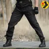 黒の軍事戦術的な貨物パンツ男性陸軍戦術的な汗の男性の作業パンツオーバーオールカジュアルなズボンPantalon Homme CS 211022