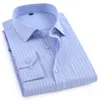 Macrosea Classic Style Men's Plaid Shirts Långärmade herrarnas avslappnade skjortor Bekväma andningsbara mäns kontorskläder kläder 210331