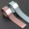 Bands de montre Mesh Milanese Steel Band Metal UltraHin UltraHin Universal Bracelet Rose Bleu Rose 20 mm 22 MM4883269