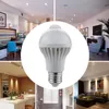 Lampen LED-lamp 5W 7W 9W PIR Motion Sensor Lamp AC 220 V Auto Smart Infrared Body Sound Light E27