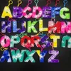 26 Letters / Set Kerstmis Gunst Sensory Fidget Pop Bubble Poppers Kid Puzzel Speelgoed Sleutelhanger Alfabet Vorm Push Bubbles Letters Sleutelhanger Toy