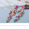 Orecchini pendenti con strass lunghi per le donne Orecchini pendenti in cristallo di alta qualità Accessori per gioielli di moda Regalo